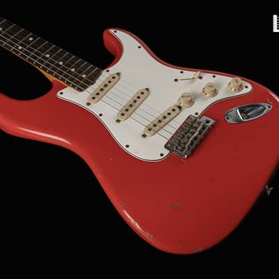 2010 Fender Custom Shop Masterbuilt Yuriy Shishkov 1960 Stratocaster Fiesta Red Relic MusicMesse NAMM NOS One Off Abigail Ybarra Hand-Wound image 7