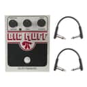 Electro-Harmonix Big Muff Pi Classic Chassis w/(2) RockBoard Flat Patch Cables Bundle