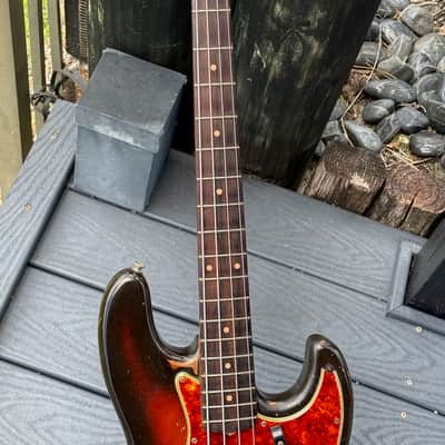 Fender Jazz Bass 1961 - very cool 1st issue "Stack Knob" Jazz ready for your collection ! image 9
