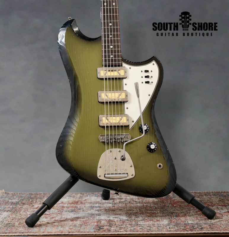 Novo Guitars Voltur B6 Baritone - 2025 - Green Burst. New - (Authorized Dealer) imagen 1