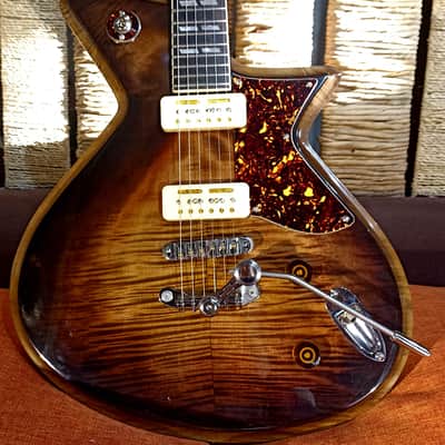 PeaceQ Custom Deluxe Goldfoil Flame Sunburst image 4