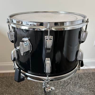 1980s Ludwig Hollywood Drum Set – Original Black Cortex – 6‑Ply Maple – B/O Badges image 9