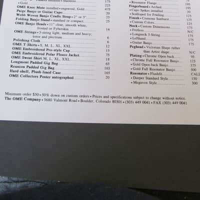 Ome Banjo 1994 Dealer Catalog/Price List Complete Pkg Juggernaut etc image 15