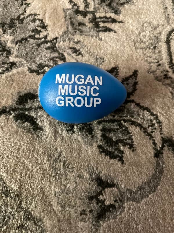Mint Latin Percussion Egg Shaker (Single) w/Mugan Music Logo, Blue image 1