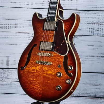 Ibanez AM93QA AM Artcore Expressionist Hollow-Body Electric Guitar | Vintage Violin High Gloss image 5