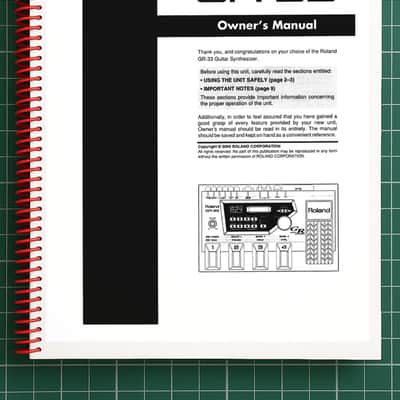 Roland GR-33 — Owners Manual User Guide Instructions — 127 Pages — USA Made