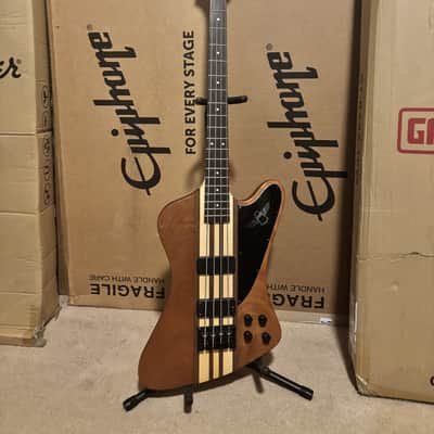Epiphone T-bird Thunderbird Pro IV (NO - Natural Oil finish) 2013 bass with active electronics with hard case image 2