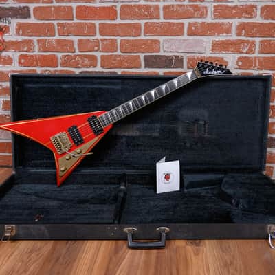 Jackson USA Custom Shop RR1 Rhoads Red w/ Gold Pinstripes 1985 w/Hard Shell Case image 2