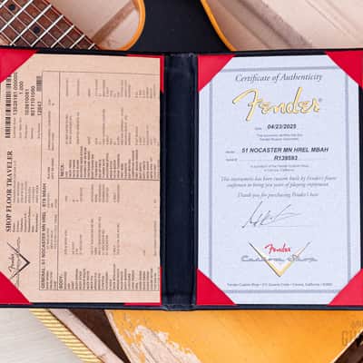 2024 Fender Custom Shop Masterbuilt Andy Hicks '51 Nocaster Telecaster Butterscotch Relic, Mint w/ Case, Tags, CoA image 20