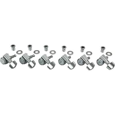 Fender Locking Stratocaster/Telecaster Guitar Tuning Machines, Set of 6, Polished Chrome image 1