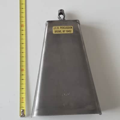 Rare J.C.R. Percussion Bronx NY Large Timbales Cowbell – Cali Rivera Handmade – Near Mint 8¼" image 4