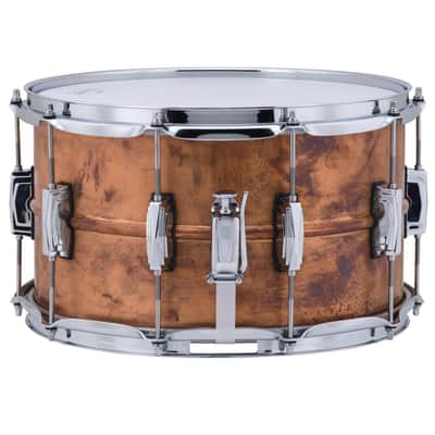 Ludwig LC608R Copper Phonic 8x14 "RAW "Natural Patina Shell, Imperial Lugs Snare Drum image 3