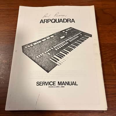 ARP Quadra Models 2461, 2463 Service Manual, 1980