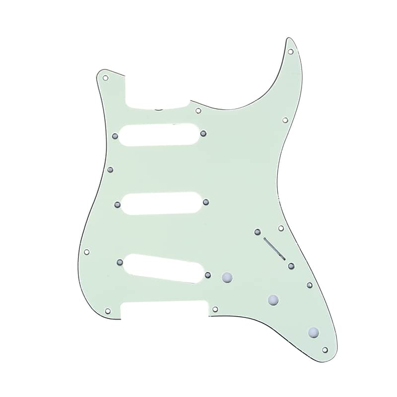 Brio SSS Strat® Pickguard 11-Hole 62 Vintage Style American Stratocaster 3 Ply Mint Green image 1
