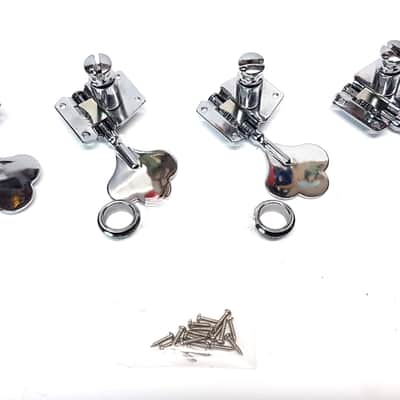 Brio 4 In-Line Open Gear Bass Tuners Right Handed. Chrome image 4