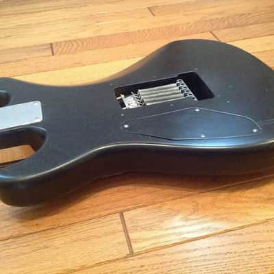 USA Made Relic Style Squier by Fender Bullet 1 1980's E Serial Numbered in Flat Black Worn w/ Clay Dots and Checking image 3