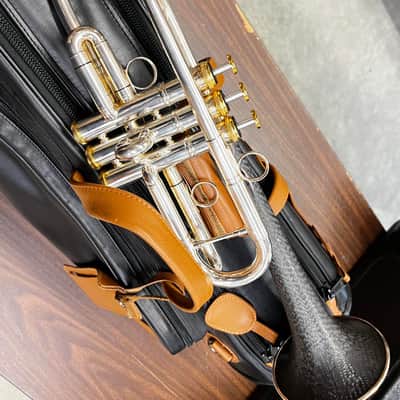 daCarbo C trumpet Carbon fiber material silver plated and gold trim image 5