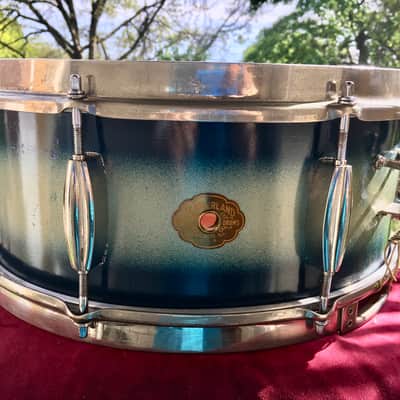 Slingerland 1940s Radio King Blue & Silver Duco Painted Lacquer image 3