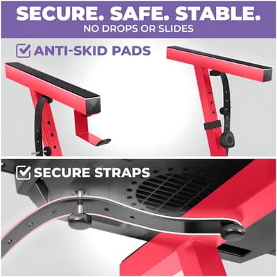 Liquid Stands Piano Keyboard Stand - Z Style Adjustable and Portable Heavy Duty Music Stand for Kids and Adults (Red) image 4