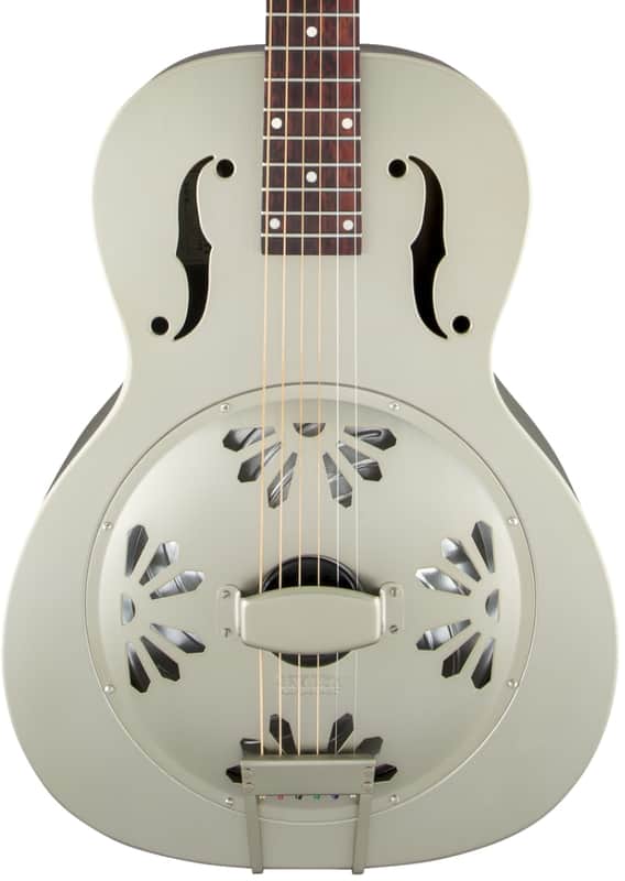 Gretsch G9201 Honey Dipper Round-Neck, Brass Body Biscuit Cone Resonator Guitar, Shed Roof Finish image 1
