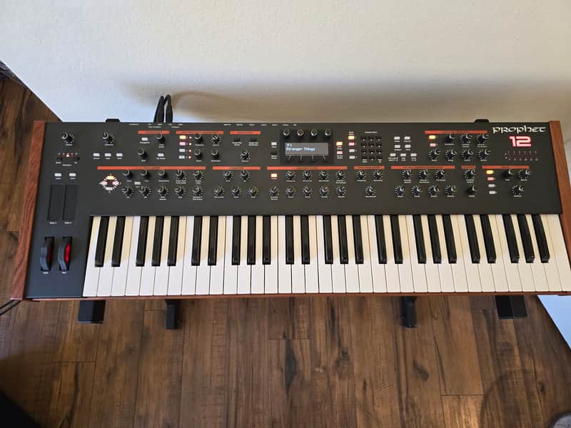 Dave Smith Instruments Prophet 12 61-Key 12-Voice Polyphonic Synthesizer 2013 - 2018 - Black with Wood Sides image 1