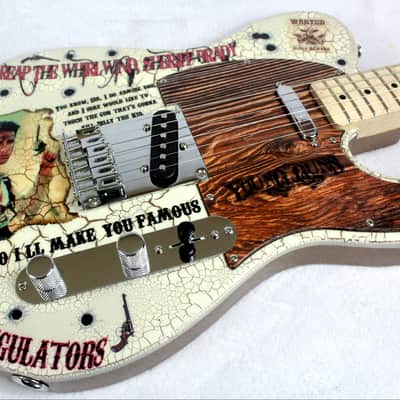 Custom Crackle Painted And Upgraded Fender Squier Telecaster With Graphics image 14