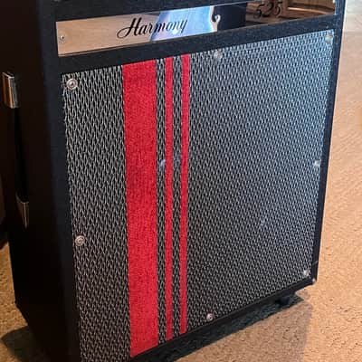 Harmony 525 Vintage Tube Guitar Amp. Original Jensen 15” Speaker. 1967 - Black image 3
