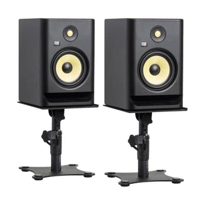 B-Stock Gator GFW-SPKSTMNDSK Adjustable Desktop Studio Monitor Stands (Pair) 2020s - Black image 1