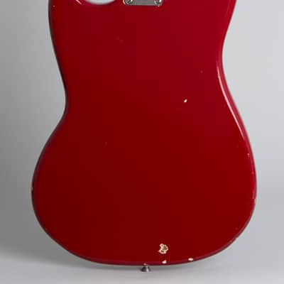 Fender  Mustang Solid Body Electric Guitar (1966), ser. #128090, original grey hard shell case. image 4