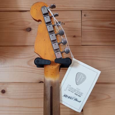 Buttarini Guitars S-50s Heavy Relic - Vintage White over 3T Sunburst image 11