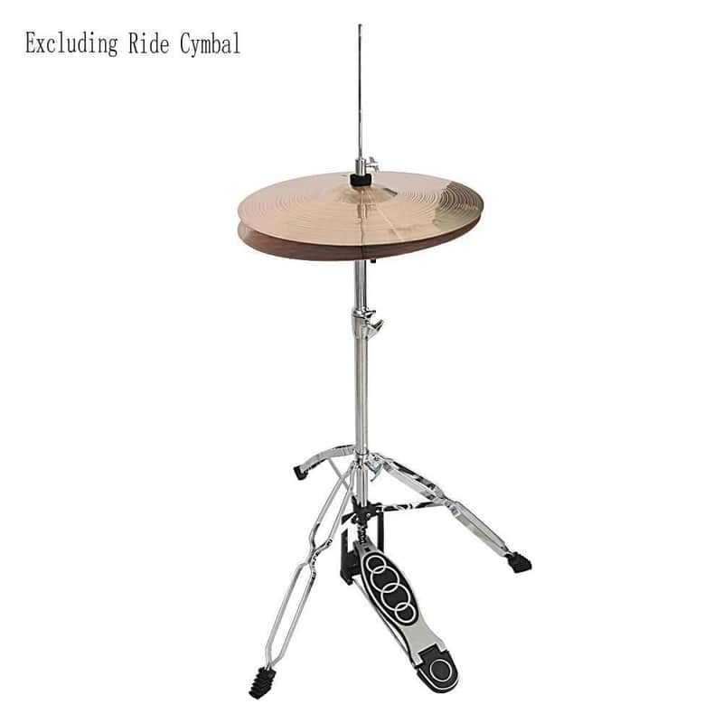 Drum HI-HAT Cymbal Stand Double Braced Chrome High Hat Silver & Black image 1