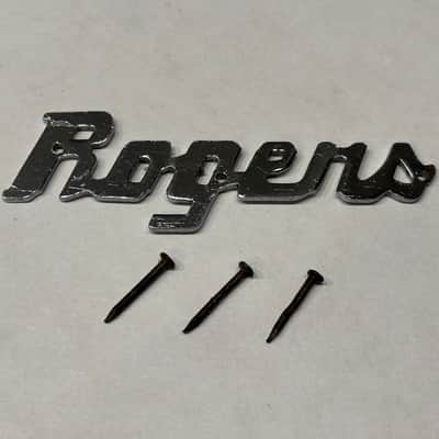 ROGERS 60s 70s Drum BADGE Logo With 3 Original Nails image 1