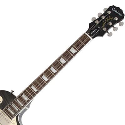 Epiphone Les Paul ES PRO Flame Top Single Cutaway Semi Hollow Electric Guitar Trans Black LP Style image 3