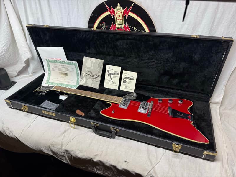 Gretsch G6199 Billy-Bo Jupiter Thunderbird Guitar with COA + Case - MIJ Made In Japan - Red image 1