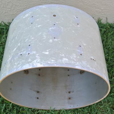 50's/60's GRETSCH 22" WHITE MARINE PEARL BASS DRUM SHELL for YOUR DRUM SET! RM30 image 4