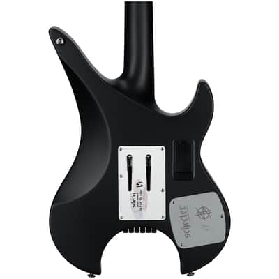 Schecter Synyster Gates Custom-6 TR-S Signature Headless Electric Guitar, Left-Handed, Satin Black image 5