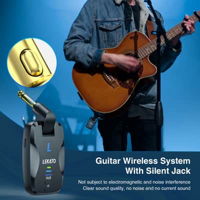 LEKATO 2.4GHz 18 Channels Wireless Guitar Transmitter Receiver Audio System image 3