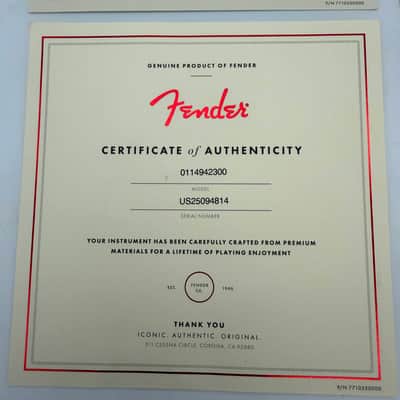 Fender Certificates of Authenticity coa Set of Four coa701 image 3