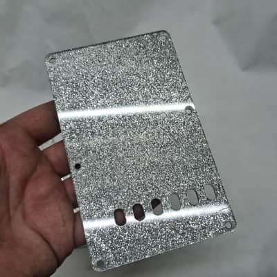 Platinum Silver Sparkle Glitter HXS HS pickguard + trem cover set Fits Fender Strat Stratocaster image 14