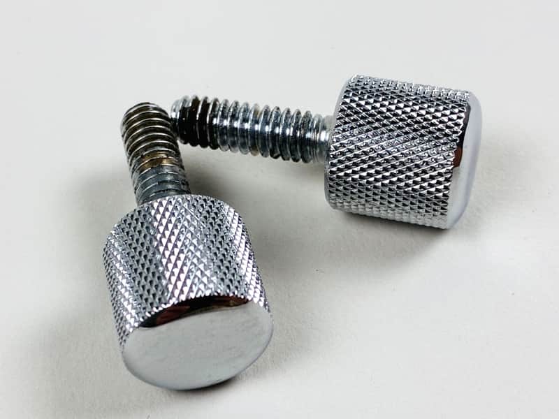 Fender Piigy Back Tilt-Back Leg Thumbscrews 60s - Chrome image 1