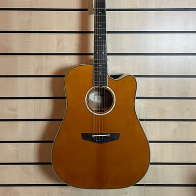 D'Angelico Excel Bowery Vintage Natural All-Solid Acoustic Guitar Gigbag Made in China image 1