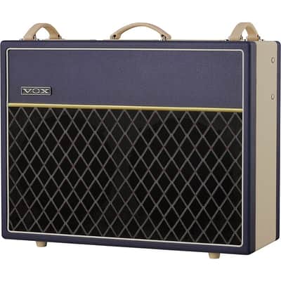 VOX AC30 Custom 30W 2x12 Limited-Edition Tube Guitar Combo Amp Regular Blue/Cream image 3