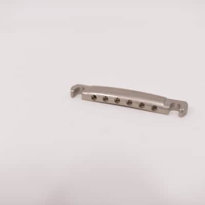 Rare Kluson Aluminum Wraparound Bridge Lightweight Brushed Finish – Late 1990s–Early 2010s Gibson Les Paul Custom Standard Tailpiece Stop Bar image 8
