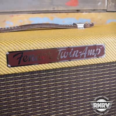 Fender '57 Twin-Amp Reissue Guitar Combo Lacquered Tweed w/ Added Tube Reverb image 2
