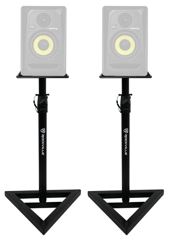 2 Rockville Adjustable Studio Monitor Speaker Stands For KRK ROKIT 4 G3 Monitors image 1