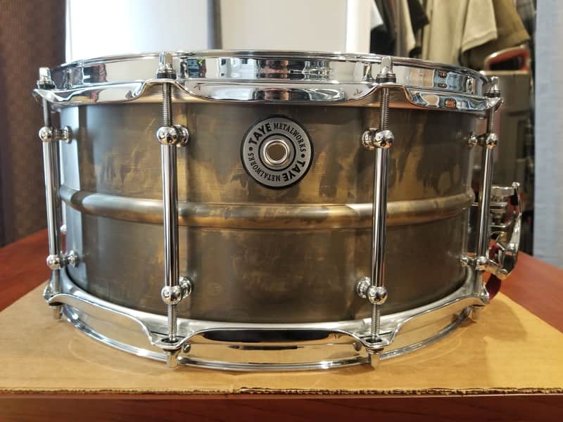 Taye Metalworks 2mm Brass Snare Drum - 14x6.5 image 1