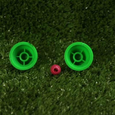 Replacement Knobs For Ibanez Guitars - Green + Pink Tip image 3