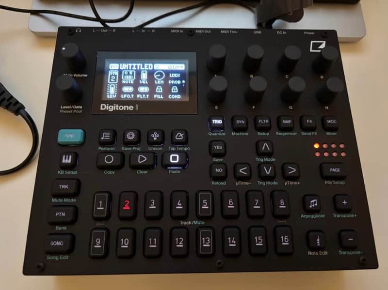 Elektron Digitone II 16-Voice Digital Synthesizer 2024 - Present - Black image 1