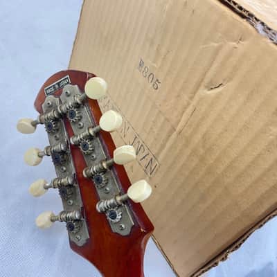 Vintage 1966 Suzuki Japan Neapolitan Bowl Back Model 223 Mandolin and Box image 4