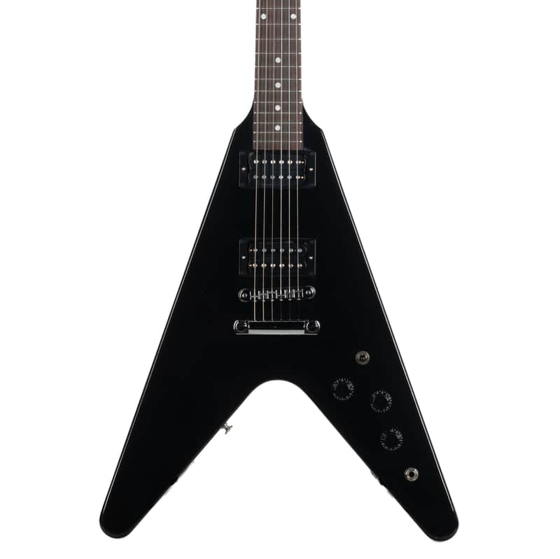 Gibson 80’s Flying V Electric Guitar - Ebony image 1